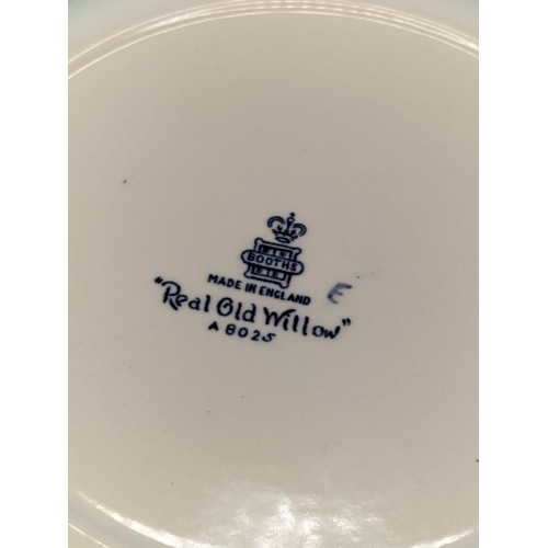 73 - Booths 'Real Old Willow' 24.5cm Large Rimmed Soup Bowls (6).