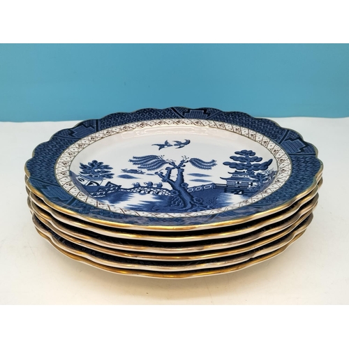 81 - Booths 'Real Old Willow' 27cm Dinner Plates (6).
