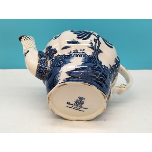 9 - 19 Piece Booths 'Real Old Willow' Tea Set to include Trios, Teapot and Milk Jug. One Cup and Saucer ... 