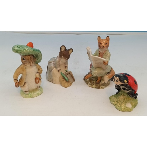 98 - Boxed Royal Albert Beatrix Potter Rare Colourway/Unfinished 'Hunca Munca Sweeping' Figure with Grey ... 