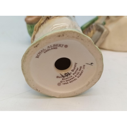 98 - Boxed Royal Albert Beatrix Potter Rare Colourway/Unfinished 'Hunca Munca Sweeping' Figure with Grey ... 