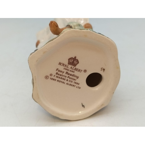 98 - Boxed Royal Albert Beatrix Potter Rare Colourway/Unfinished 'Hunca Munca Sweeping' Figure with Grey ... 