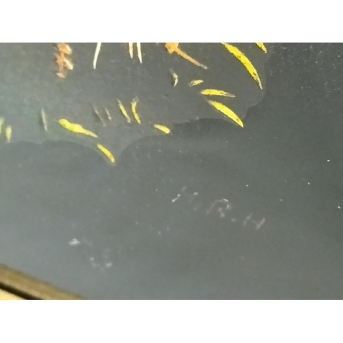 99 - Framed Original Acrylic on Glass 'Pheasant' by H.R.Heatcote 1974. Signed and Dated to Back. 41cm x 3... 