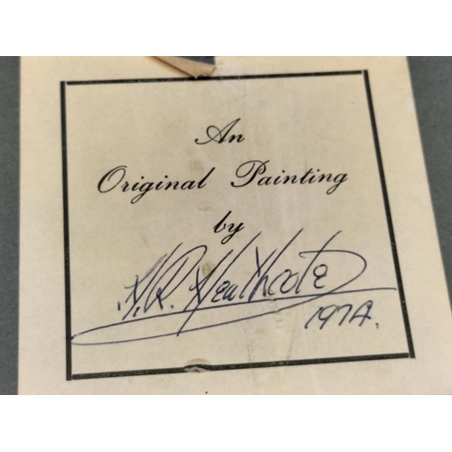 99 - Framed Original Acrylic on Glass 'Pheasant' by H.R.Heatcote 1974. Signed and Dated to Back. 41cm x 3... 