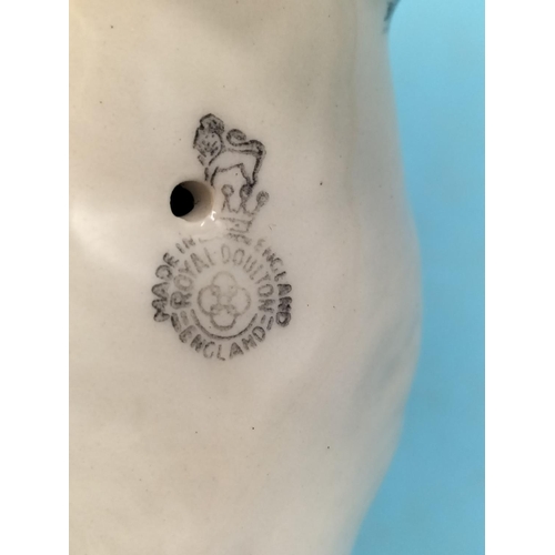 107 - Royal Doulton Figure of a Nigerian Pot Bellied Pygmy Goat. 14cm x 14cm.