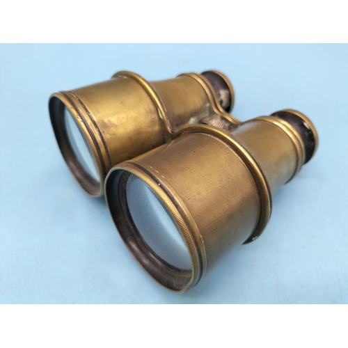 129 - Brass Binoculars by Blount Thomas, Southampton.