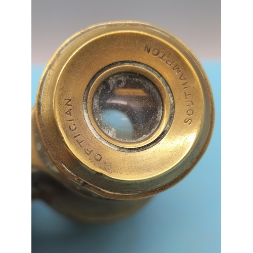 129 - Brass Binoculars by Blount Thomas, Southampton.