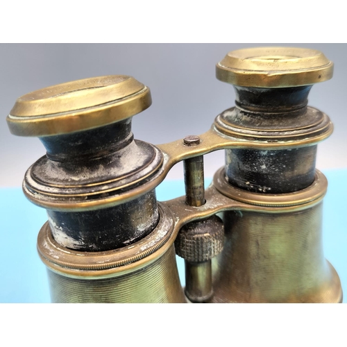 129 - Brass Binoculars by Blount Thomas, Southampton.