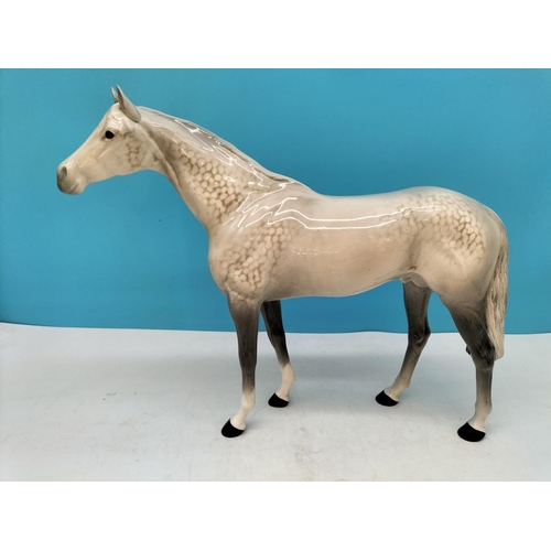 312 - Beswick Figure of a Dapple Grey Bois Roussel Horse. 29cm High x 37cm.