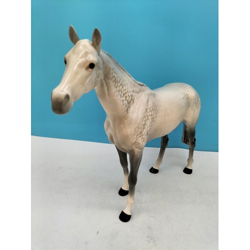 312 - Beswick Figure of a Dapple Grey Bois Roussel Horse. 29cm High x 37cm.