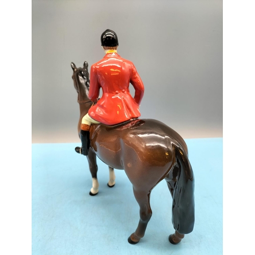 383 - Beswick Figure of Huntsman on Horse. 22cm High x 23cm.