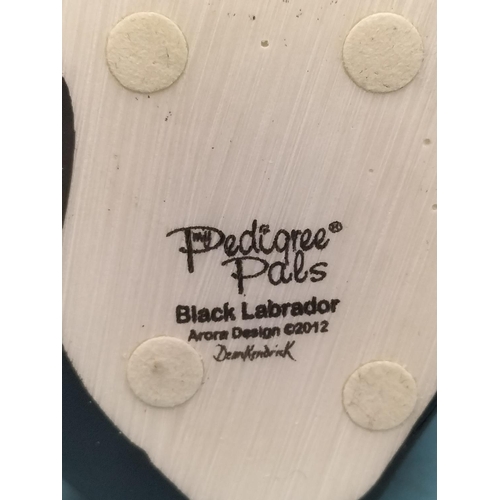 397 - Boxed My Pedigree Pals Arora Design 'Black Labrador' Figure. 11.5cm Tall.