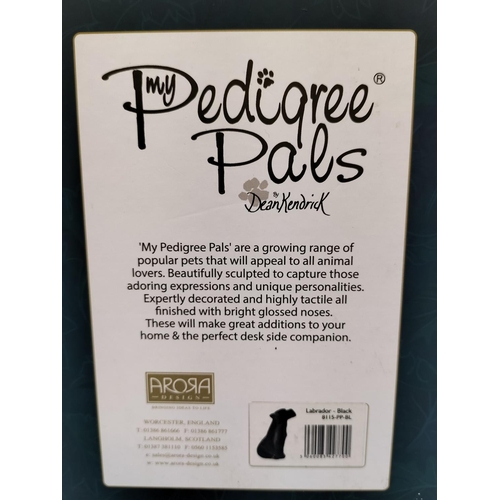 397 - Boxed My Pedigree Pals Arora Design 'Black Labrador' Figure. 11.5cm Tall.