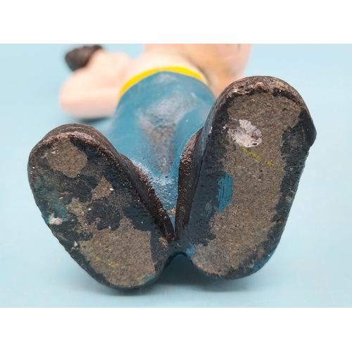 410 - Cast Iron 15cm Figure of Popeye.