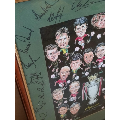 412 - Rare Framed and Signed Manchester United Premier League Champions 1992-1993 Autograph Picture. 55cm ... 