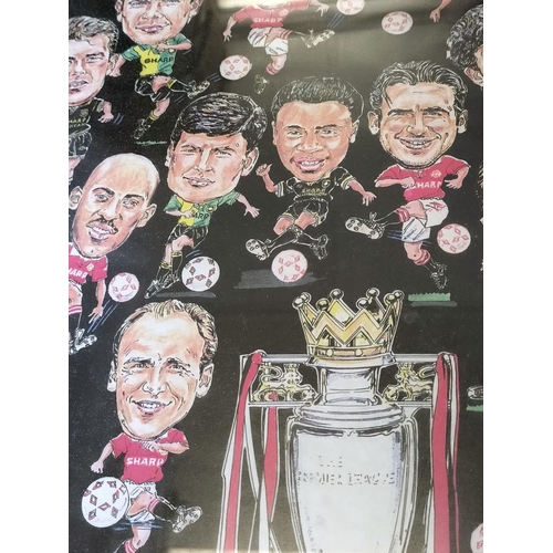 412 - Rare Framed and Signed Manchester United Premier League Champions 1992-1993 Autograph Picture. 55cm ... 