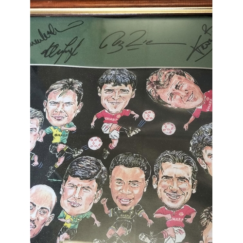 412 - Rare Framed and Signed Manchester United Premier League Champions 1992-1993 Autograph Picture. 55cm ... 