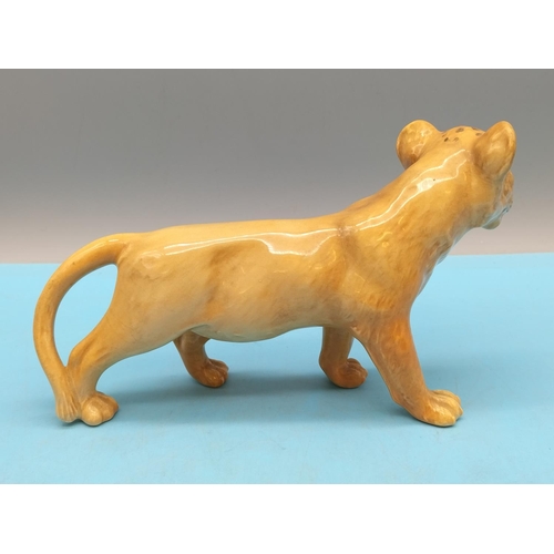 88 - Beswick Figure of a Lion Cub 9cm x 16cm.