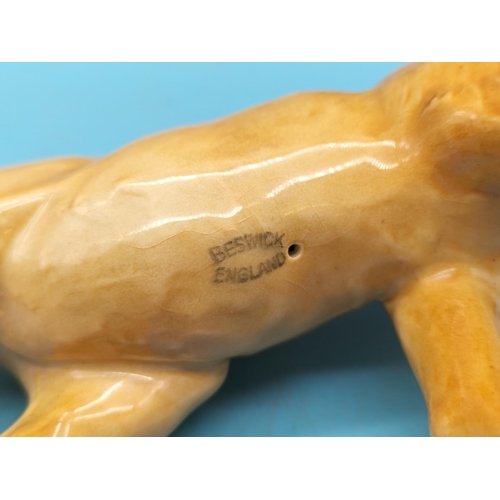 88 - Beswick Figure of a Lion Cub 9cm x 16cm.