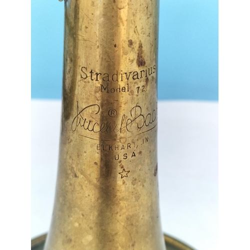 112 - Rare Stradivarius Brass Trumpet. Model 72.