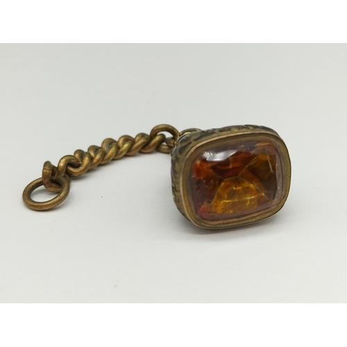 117 - Citrus Stone Watch Fob.