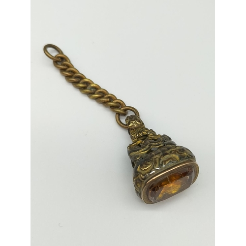 117 - Citrus Stone Watch Fob.