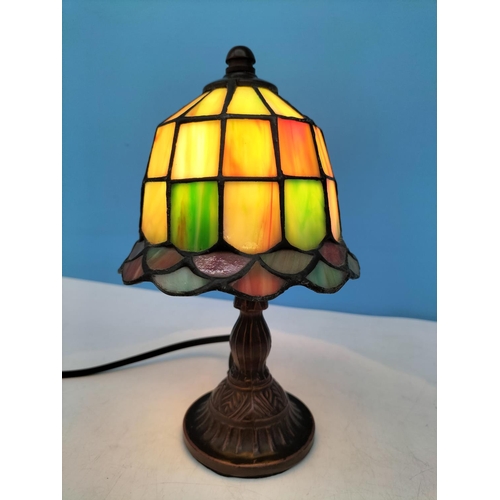 123 - Small 21cm Tiffany Style Lamp W/O.