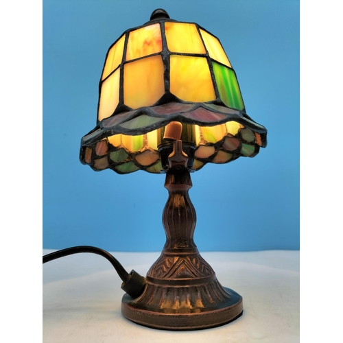 123 - Small 21cm Tiffany Style Lamp W/O.