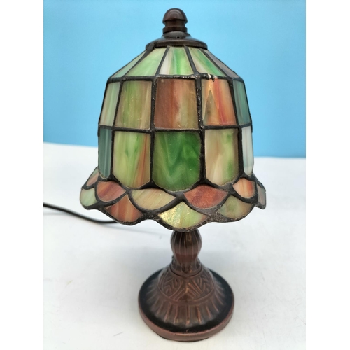 123 - Small 21cm Tiffany Style Lamp W/O.