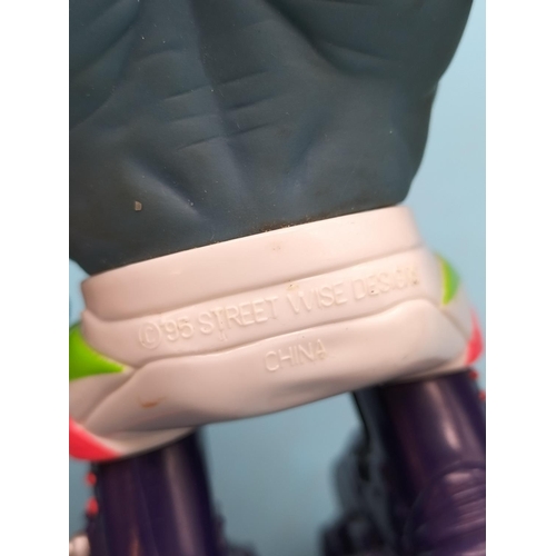 204 - 3 x Vintage 1990's Street Sharks Moto Streex Blades 15cm Action Figures to include Dr Piranoid'