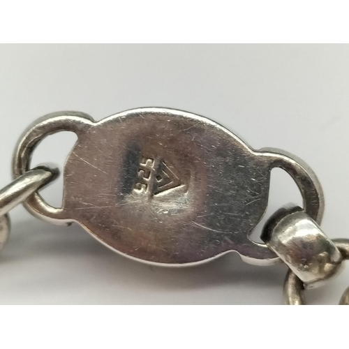 209 - Silver 925 Red Stone 7