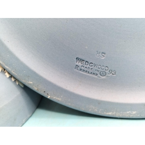 215 - Wedgwood Jasper Large 18cm High Tobacco Jar plus Fruit Bowl.