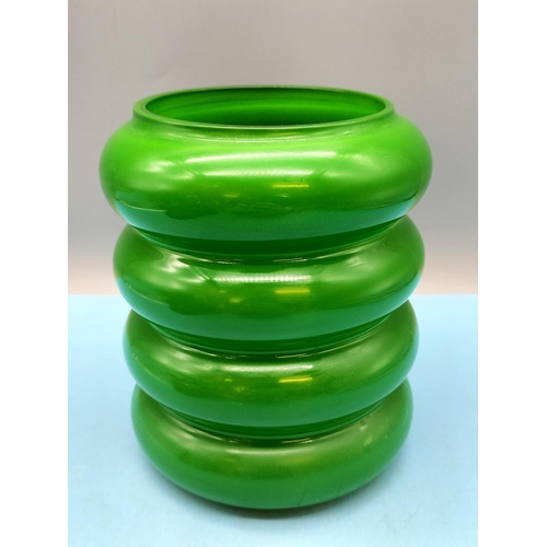 216 - Apple Green Bubble Vase Designed for IKEA by Anne Nilsson. 18cm High, 15cm Diameter.
