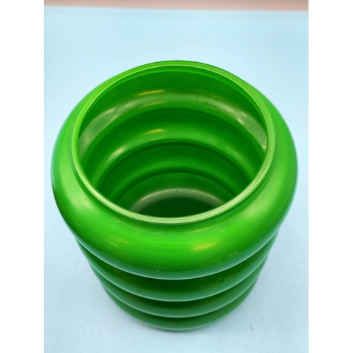 216 - Apple Green Bubble Vase Designed for IKEA by Anne Nilsson. 18cm High, 15cm Diameter.