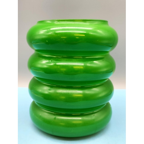 216 - Apple Green Bubble Vase Designed for IKEA by Anne Nilsson. 18cm High, 15cm Diameter.