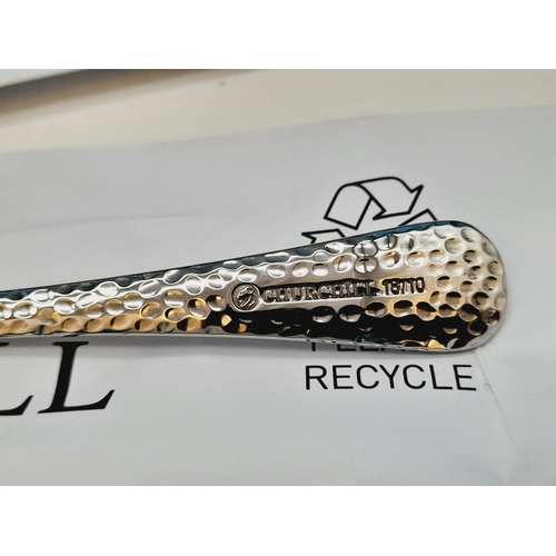 229 - New 9 Boxes of 12 Stainless Steel Churchill 'Isla' Soup Spoons.