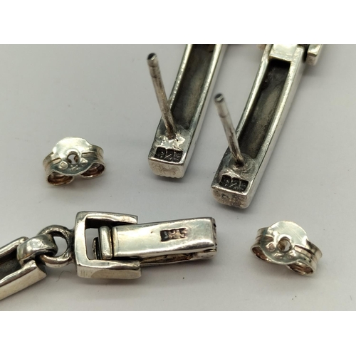 230 - Silver 925 Amethyst Stone and Marcasite 7