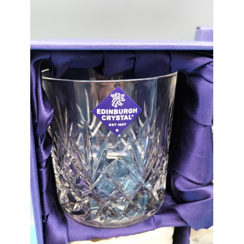 24 - Boxed Edinburgh Crystal 'Tay' Pattern Decanter and Boxed Set of 6 Tumblers.