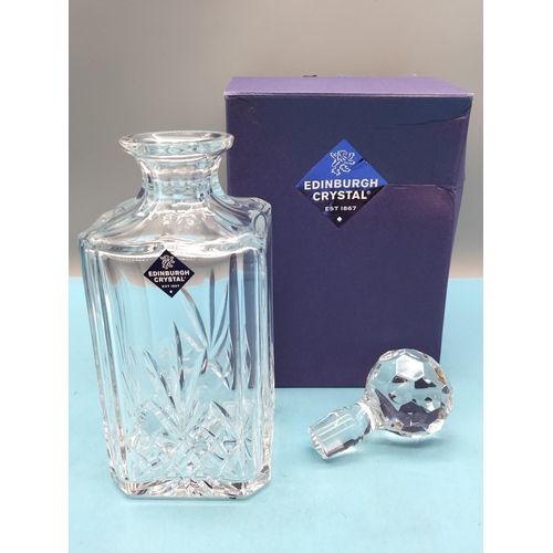 24 - Boxed Edinburgh Crystal 'Tay' Pattern Decanter and Boxed Set of 6 Tumblers.