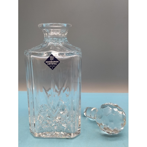 24 - Boxed Edinburgh Crystal 'Tay' Pattern Decanter and Boxed Set of 6 Tumblers.