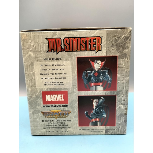 330 - Boxed Marvel Randy Bowen Design 'Mr Sinister' Mini Bust 2002. Limited Edition 2227/6,000.