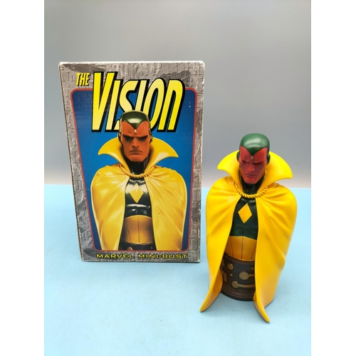 332 - Boxed Marvel Randy Bowen Design 'The Vision' Mini Bust. Limited Edition 4394/5,000.