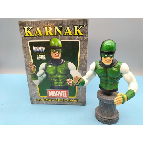 34 - Boxed Marvel Randy Bowen Design 'Karnak' Mini Bust 2004. Limited Edition 1959/3,000.