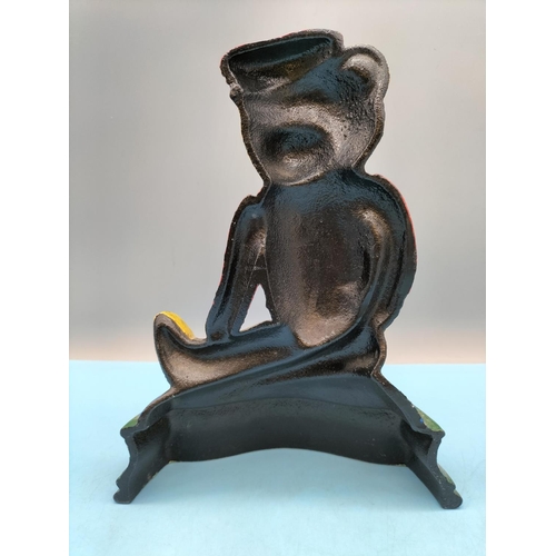 381 - Cast Metal 'Teddy' Doorstop. 26cm x 20cm.
