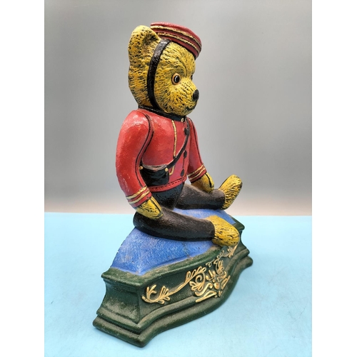381 - Cast Metal 'Teddy' Doorstop. 26cm x 20cm.