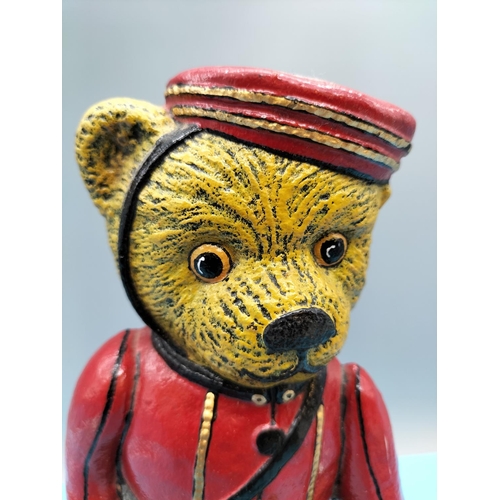 381 - Cast Metal 'Teddy' Doorstop. 26cm x 20cm.