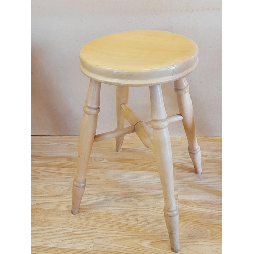 384 - Pair of Wooden Kitchen Stools. 50cm High. Collection Only.