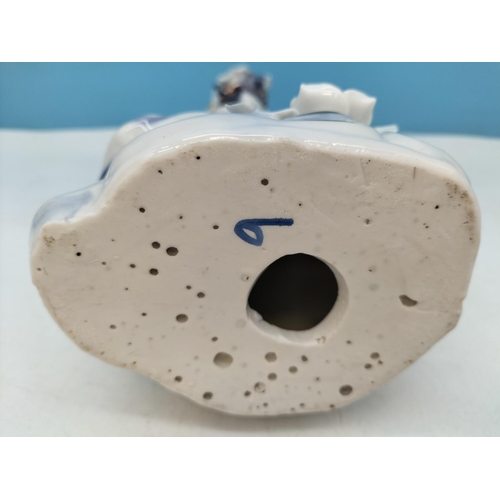 46 - Vintage Chinese Hand Painted Geisha Figures (2) with Gilded and Floral Trim. 34cm Tall.