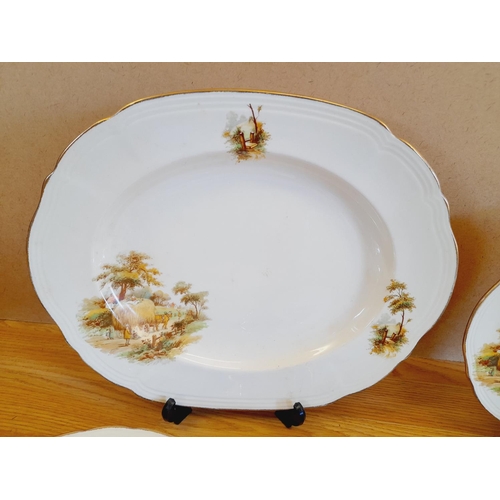 48 - Alfred Meakin 'Hay Ride' Pattern Part Dinner Service to include Lidded Tureens (2), Meat Platter, Di... 