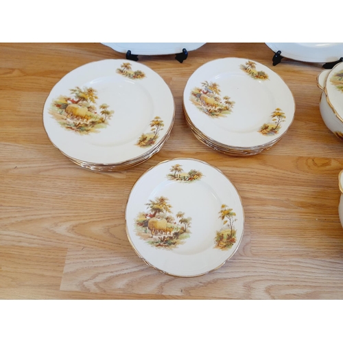 48 - Alfred Meakin 'Hay Ride' Pattern Part Dinner Service to include Lidded Tureens (2), Meat Platter, Di... 